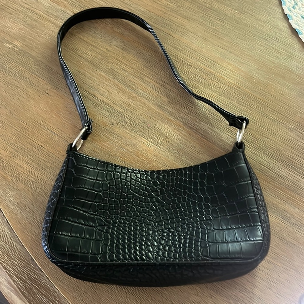black snakeskin bag